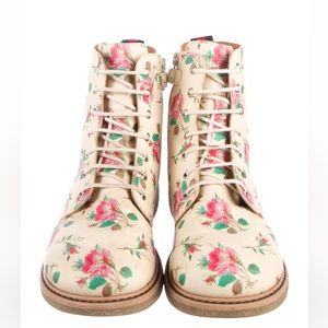 Girls Gucci Floral Combat Boots, size 1.5